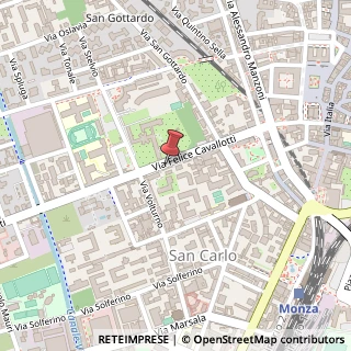 Mappa Via Felice Cavallotti, 25/A, 20900 Monza, Monza e Brianza (Lombardia)