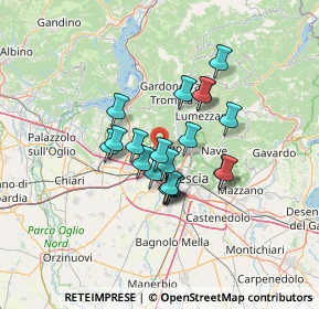 Mappa 25064 Gussago BS, Italia (9.6995)
