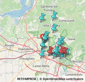 Mappa 25064 Gussago BS, Italia (5.9425)
