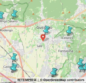 Mappa 25064 Gussago BS, Italia (3.46333)