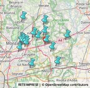 Mappa Via Don Giovanni Minzoni, 20873 Cavenago di Brianza MB, Italia (6.64375)