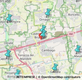 Mappa Via Don Giovanni Minzoni, 20873 Cavenago di Brianza MB, Italia (3.52286)