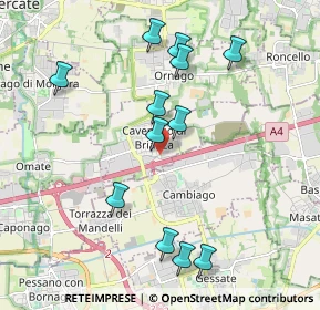 Mappa Via Don Giovanni Minzoni, 20873 Cavenago di Brianza MB, Italia (2.00583)