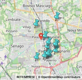 Mappa Via Monte Sabotino, 20037 Paderno Dugnano MI, Italia (1.54385)