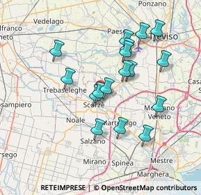 Mappa Via M. Mazza, 30037 Scorzè VE, Italia (6.60529)