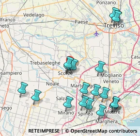 Mappa Via M. Mazza, 30037 Scorzè VE, Italia (9.34)