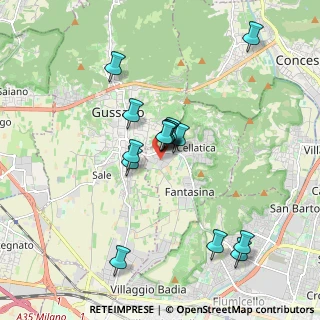 Mappa Via Guido Rossa, 25060 Cellatica BS, Italia (1.612)