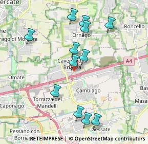 Mappa Via Piave, 20873 Cavenago di Brianza MB, Italia (2.0025)