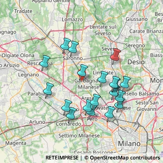 Mappa Via Peloritana, 21042 Caronno Pertusella VA, Italia (7.33684)