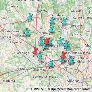 Mappa Via Peloritana, 21042 Caronno Pertusella VA, Italia (6.7655)