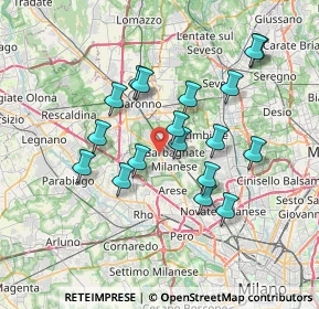 Mappa Via Peloritana, 21042 Caronno Pertusella VA, Italia (6.49722)