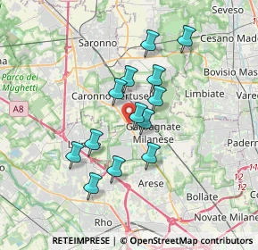 Mappa Via Peloritana, 21042 Caronno Pertusella VA, Italia (2.87692)
