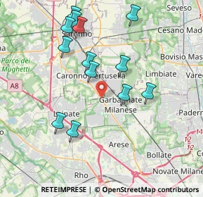 Mappa Via Peloritana, 21042 Caronno Pertusella VA, Italia (3.93077)