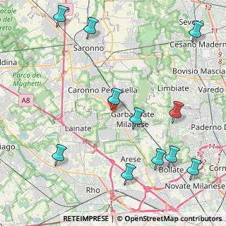 Mappa Via Peloritana, 21042 Caronno Pertusella VA, Italia (5.37636)