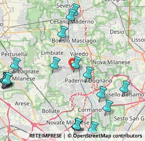 Mappa Via Monviso, 20037 Paderno Dugnano MI, Italia (5.7075)