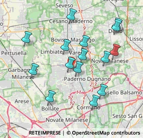 Mappa Via Monviso, 20037 Paderno Dugnano MI, Italia (3.718)