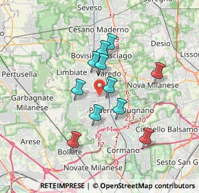 Mappa Via Monviso, 20037 Paderno Dugnano MI, Italia (2.83455)