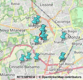 Mappa Via Figini, 20053 Muggiò MB, Italia (1.55231)