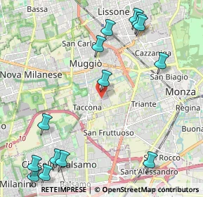 Mappa Via Figini, 20053 Muggiò MB, Italia (2.82714)