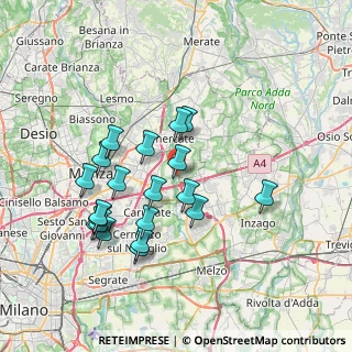 Mappa Via Fabio Filzi, 20864 Agrate Brianza MB, Italia (7.014)