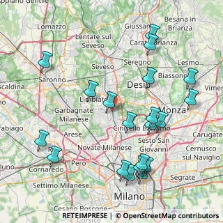 Mappa Piazza Hiroshima, 20030 Paderno Dugnano MI, Italia (9.3555)