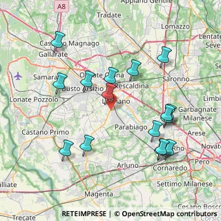 Mappa Via Podgora, 20025 Legnano MI, Italia (8.28563)