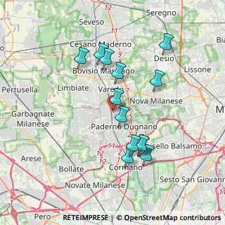 Mappa Via Alessandro Manzoni, 20037 Paderno Dugnano MI, Italia (3.42692)