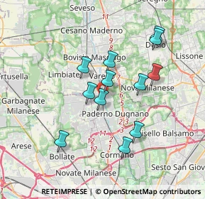 Mappa Via per la Stazione, 20037 Paderno Dugnano MI, Italia (3.18)