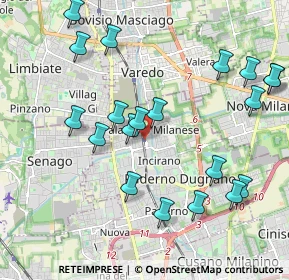 Mappa Via per la Stazione, 20037 Paderno Dugnano MI, Italia (2.2275)