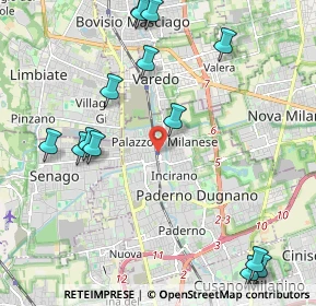 Mappa Via per la Stazione, 20037 Paderno Dugnano MI, Italia (2.57214)