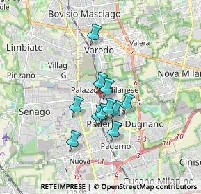 Mappa Via per la Stazione, 20037 Paderno Dugnano MI, Italia (1.21455)