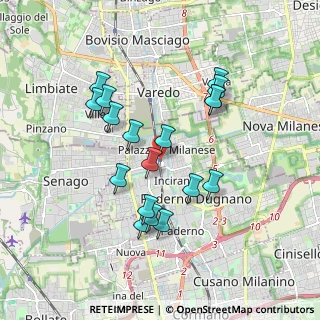 Mappa Via per la Stazione, 20037 Paderno Dugnano MI, Italia (1.68833)