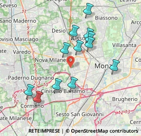 Mappa Via Sondrio, 20835 Muggiò MB, Italia (3.5575)