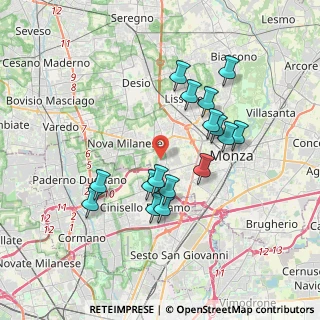 Mappa Via Sondrio, 20835 Muggiò MB, Italia (3.32188)