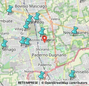 Mappa Via Giustiniano, 20037 Paderno Dugnano MI, Italia (2.71667)