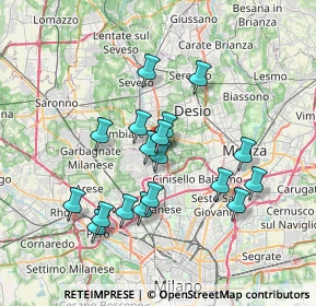 Mappa Via Giustiniano, 20037 Paderno Dugnano MI, Italia (6.46389)