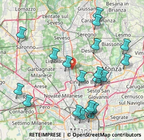 Mappa Via Giustiniano, 20037 Paderno Dugnano MI, Italia (9.2105)
