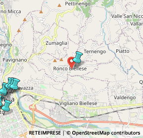 Mappa Via Giuseppe Garibaldi, 13845 Ronco Biellese BI, Italia (3.78818)