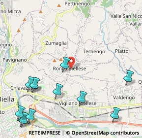 Mappa Via Giuseppe Garibaldi, 13845 Ronco Biellese BI, Italia (2.935)