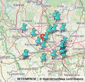 Mappa Via Gioacchino Rossini, 21042 Caronno Pertusella VA, Italia (13.395)