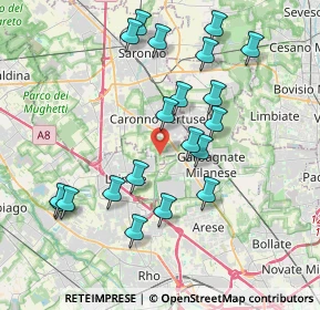 Mappa Via Gioacchino Rossini, 21042 Caronno Pertusella VA, Italia (3.9355)