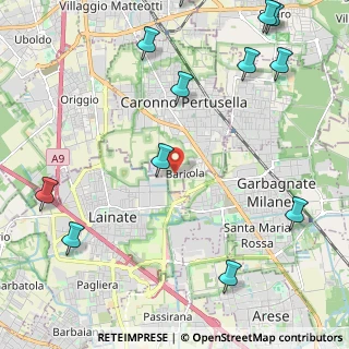 Mappa Via Gioacchino Rossini, 21042 Caronno Pertusella VA, Italia (3.03833)
