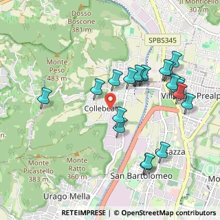 Mappa Via Giuseppe Verdi, 25060 Collebeato BS, Italia (1.0025)