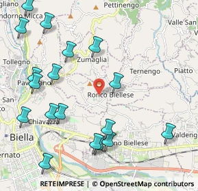Mappa 13845 Ronco Biellese BI, Italia (2.53889)