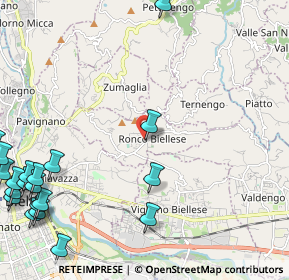 Mappa VIA GIUSEPPE MAZZINI, 13845 Ronco Biellese BI, Italia (3.3755)