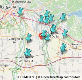 Mappa Via Giovanni Amendola, 24050 Palosco BG, Italia (6.92667)