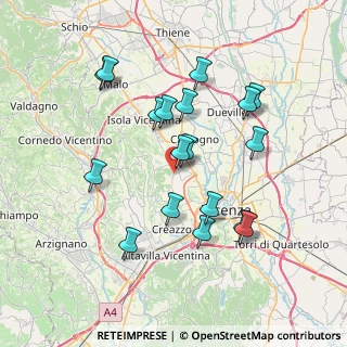 Mappa Via Firenze, 36030 Costabissara VI, Italia (7.09889)