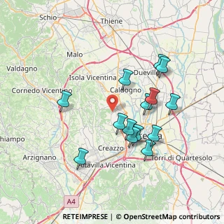 Mappa Via Firenze, 36030 Costabissara VI, Italia (6.91429)