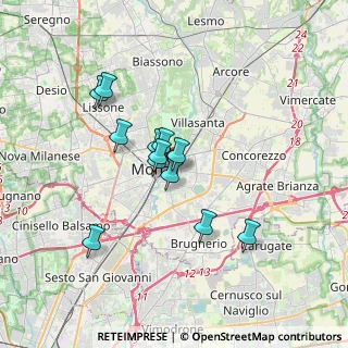 Mappa Via Carlo Antonietti, 20052 Monza MB, Italia (2.75333)