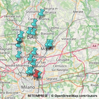 Mappa Via Carlo Antonietti, 20052 Monza MB, Italia (8.9095)